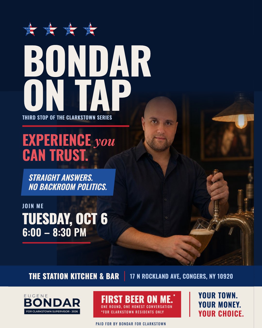 Bondar on Tap flyer