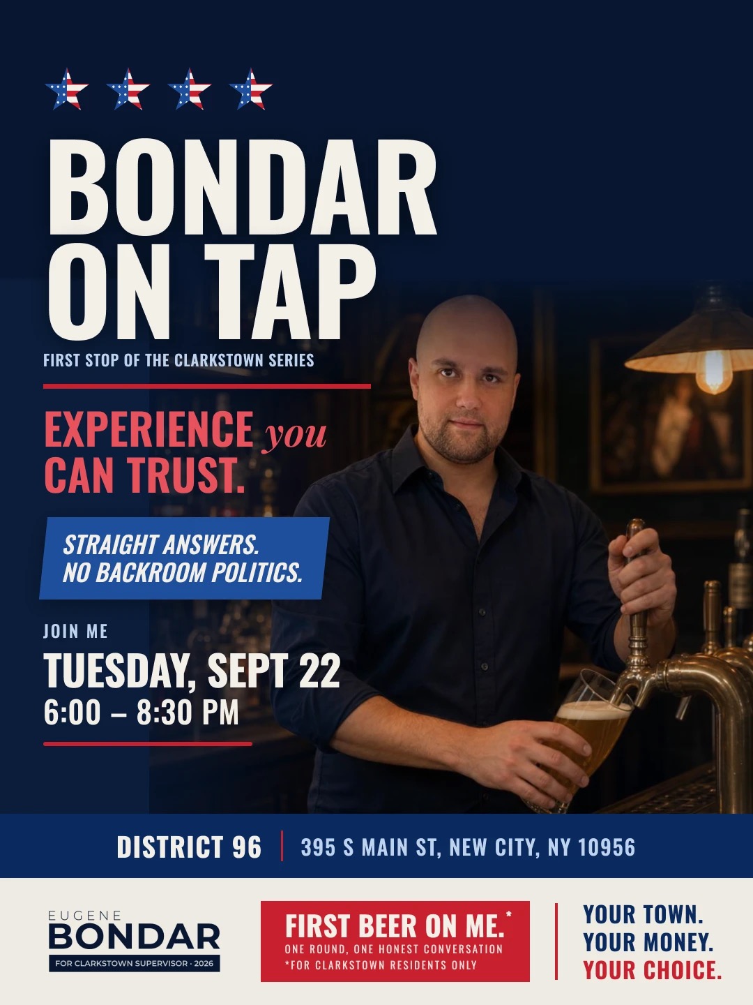Bondar on Tap flyer