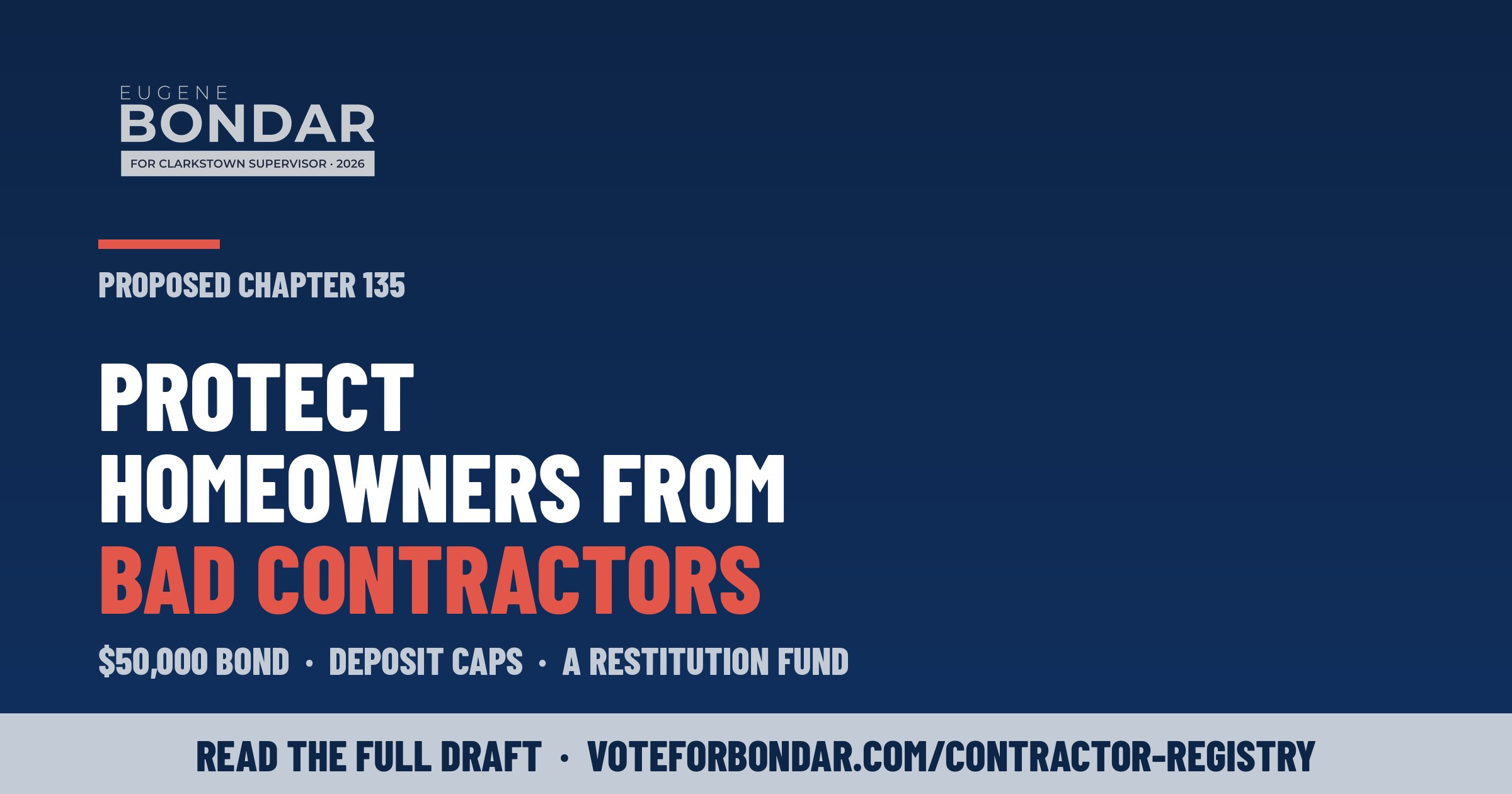 Proposed law: home improvement contractor registry