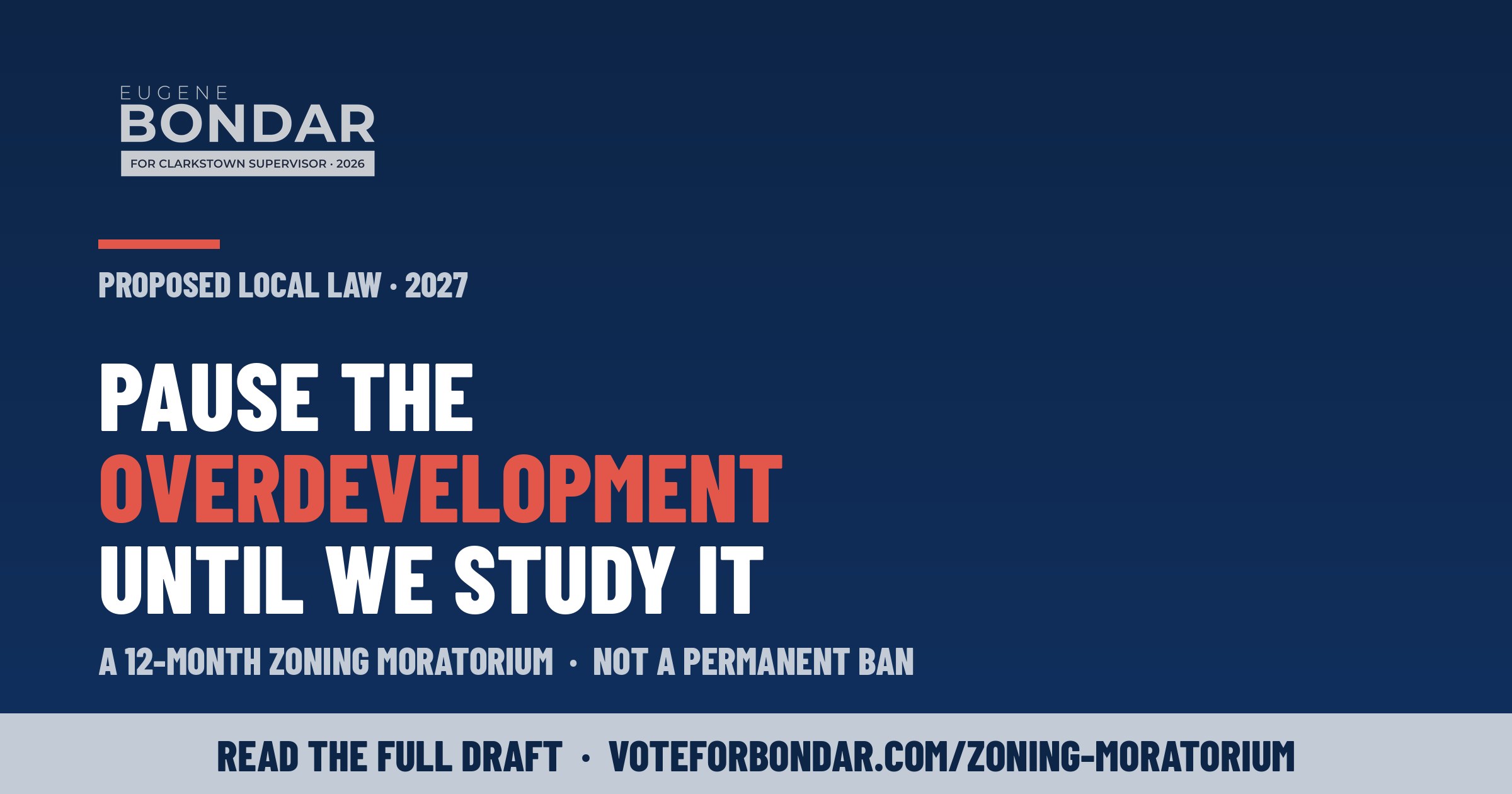 Proposed law: 12-month zoning moratorium
