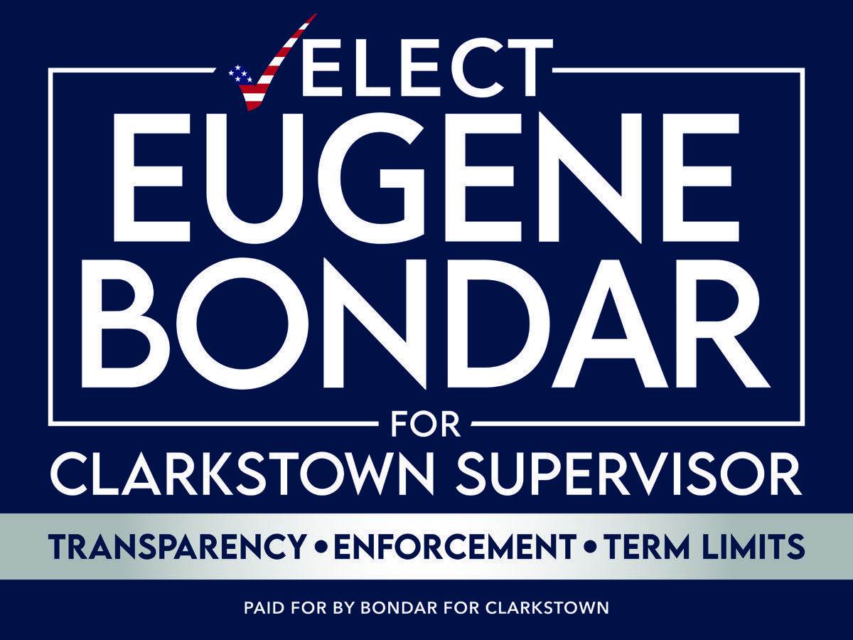Bondar for Clarkstown 24x18 yard sign